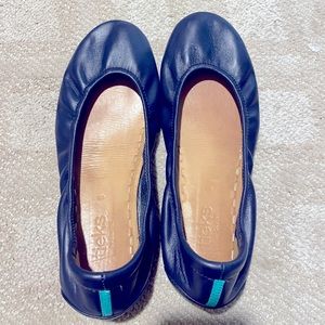 Gently used Tieks flats in Navy
